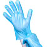 Produktfoto handschuhe hellblau (transparent) – SAFEBASICS™ TPE HANDSCHUHE BLUE FOOD