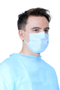 photo produit masques bleu – MASQUE À ÉLASTIQUES TYPE II KOLMI® VITALS
