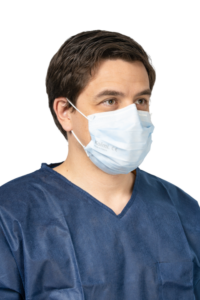 photo produit masques bleu – MASQUE À ÉLASTIQUES TYPE II KOLMI® SOFTEX