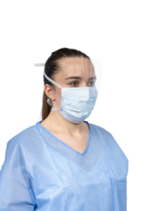 Produktfoto masken blau – KOLMI® FEELDRY TYP IIR MASKE MIT VISIER