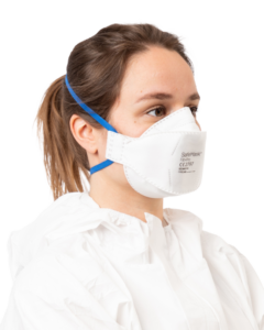 product photo masks white / blue – SAFEMASK® FIT+PRO FFP2 NR MASK