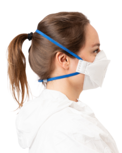 product photo masks white / blue – SAFEMASK® FIT+PRO FFP2 NR MASK