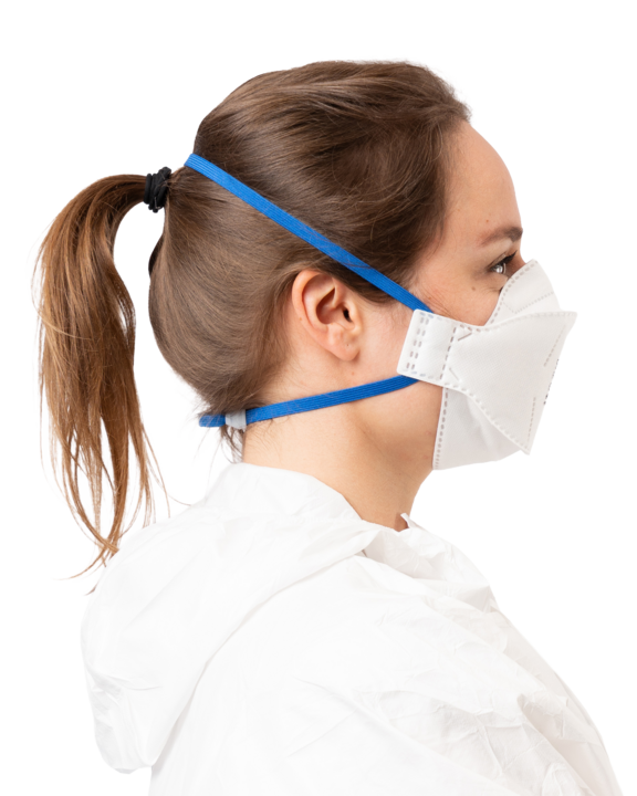 product photo masks white / blue – SAFEMASK® FIT+PRO FFP2 NR MASK