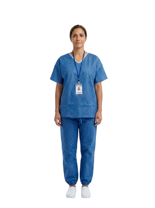 foto de producto ropa blanco – UNIFORME DE QUIRÓFANO SAFEWEAR SMS CON 3 BOLSILLOS