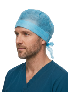 photo produit coiffants bleu – COIFFE DE CHIRURGIE SAFEWEAR PP 25G/M²